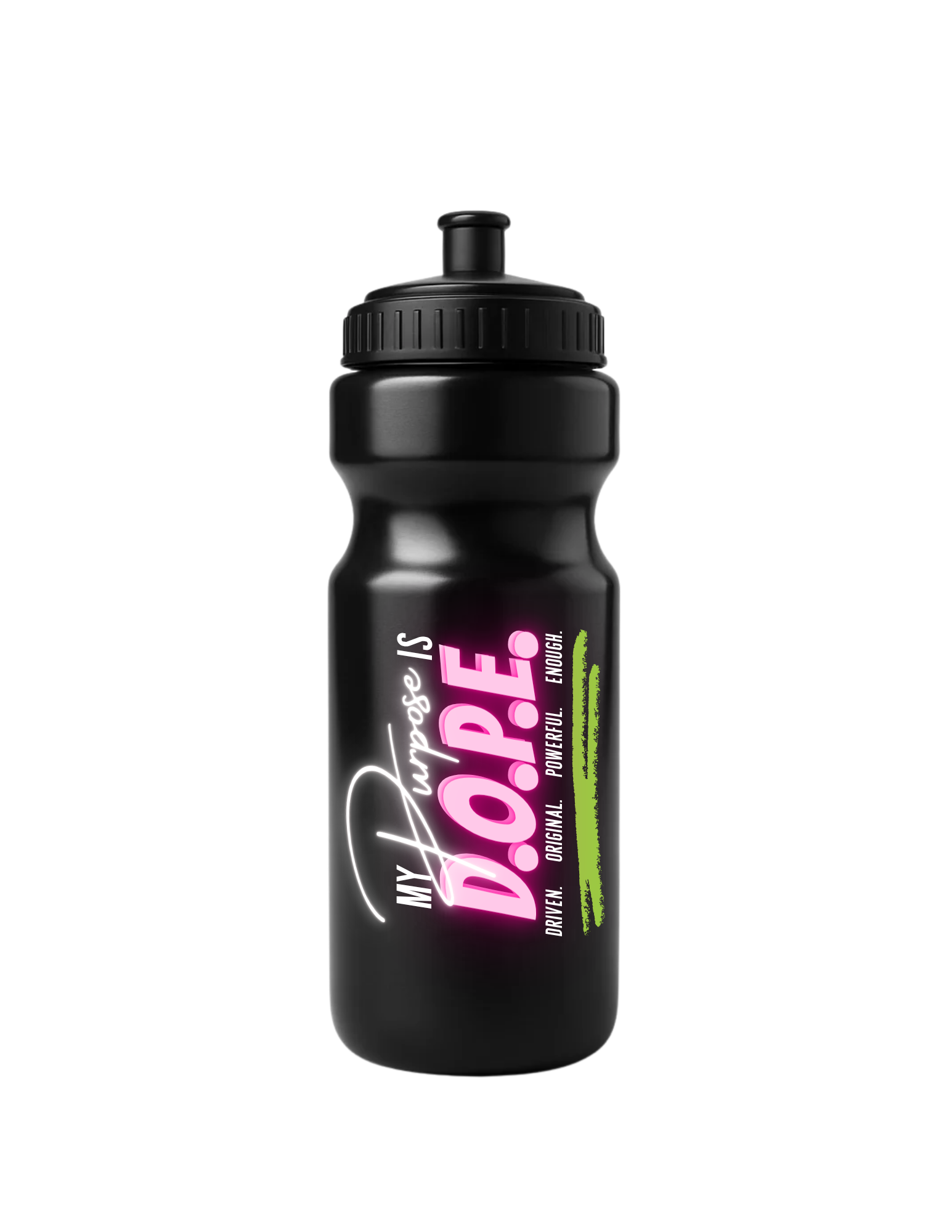 My Purpose is D.O.P.E. water bottle — Front