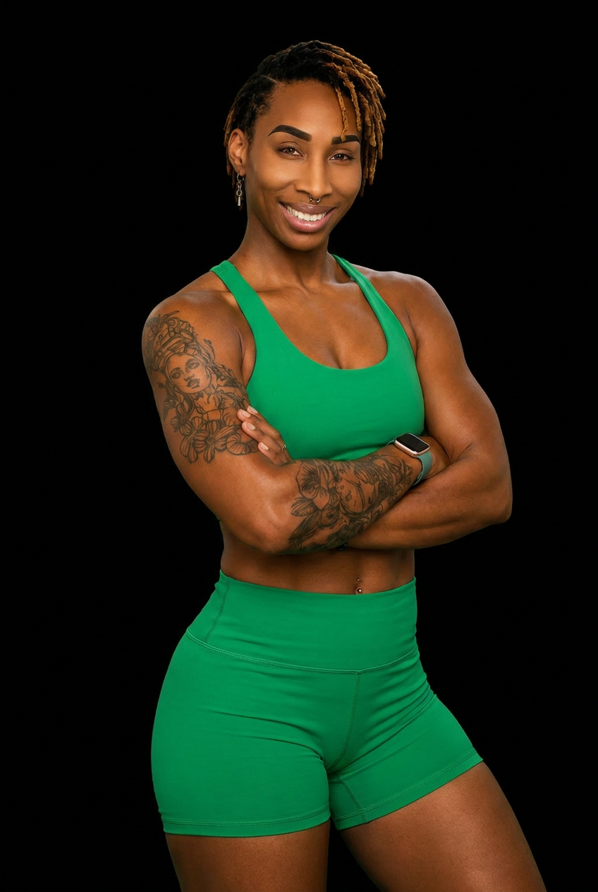 Coach Nika, breast cancer survivor, trauma-informed strength training and wellness coach
